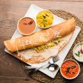 Cheese,Masala,Dosa,Recipe,With,Sambar,And,Chutney,,Selective,Focus